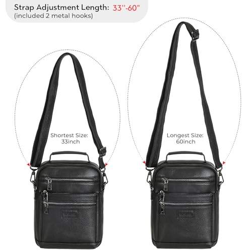 Polare Italian Full Grain Leather Messenger Bag Vintage Chest Shoulder Crossbody Bag Casual Sling Business Handbag for Men