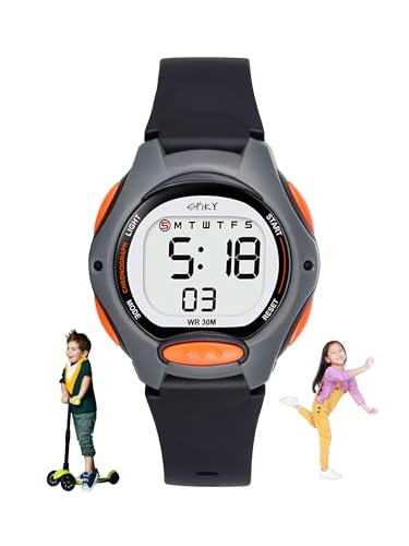 SPIKY Digital Sports Watch for Kids | Multifunctional with Luminous LED Display & Alarm | Water-Resistant & Silicone Strap | Best Birthday Gift Wrist Watches for Boys & Girls | Age 2-14 yrs