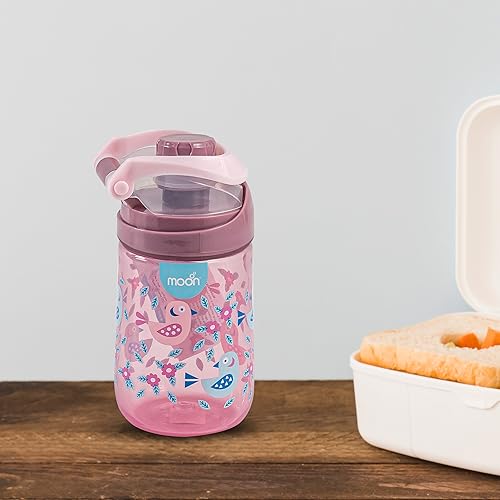 The Moon Brand Kids Water Bottle Portable 410ml for Indoor & Outdoor Activities: TravelPicnicsHikingschoolsports Spill ProofBreak ResistantBPA Free Dishwasher Safe, OdorFree ? Blue