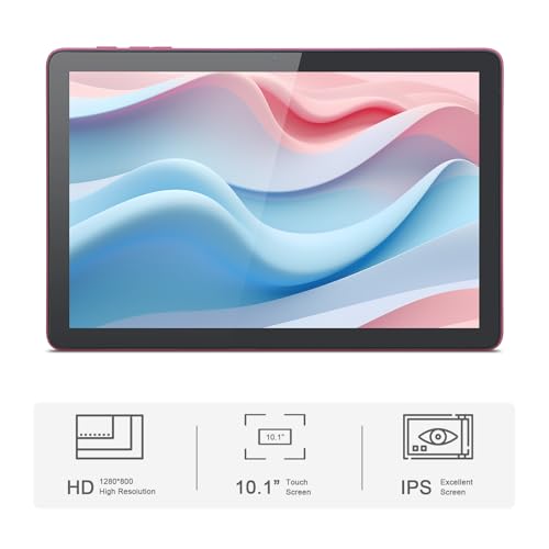 C idea 10.1 inch Tablet,8GB Tablet PC with Android 13,Dual SIM,5G LTE 1280x800 IPS HD Touch Screen,Long Lasting Battery Tablet,CM8800 Plus (Red)