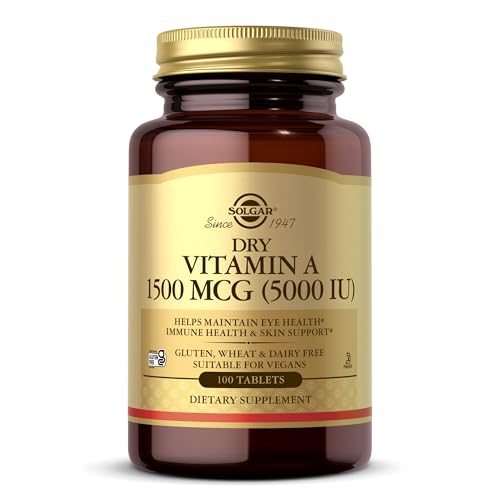 Solgar Dry Vitamin A 1500 Mcg, (5000 Iu) 100 Tablets
