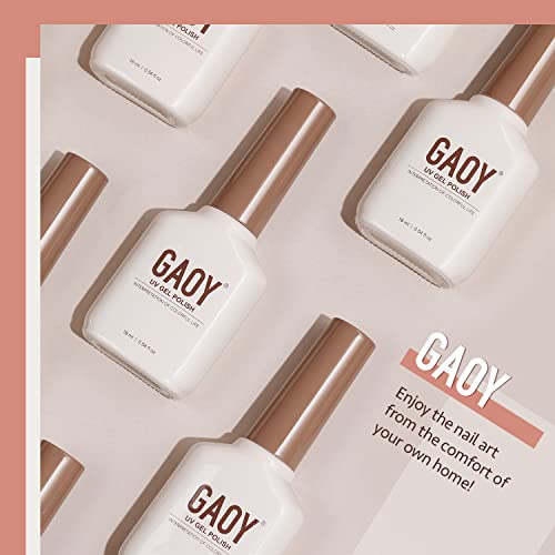 GAOY Sheer Nude Gel Nail Polish, 16ml Jelly Natural Pink Translucent Color 1301 UV Light Cure Gel Polish for Nail Art DIY Manicure and Pedicure at Home