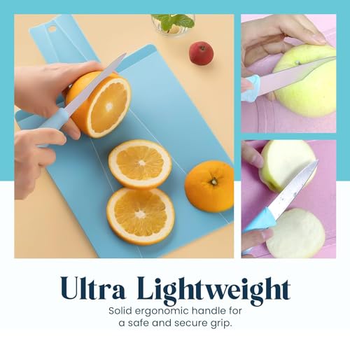Joyzzz Foldable Cutting Board, 3 Set 38.2x21.5 cm Non-slip Cutting Board, Plastic Chopping Board w/Handle, BPA Free Vegetable, Meat Cutting Boards, Colored Cutting Board, Dishwasher Safe