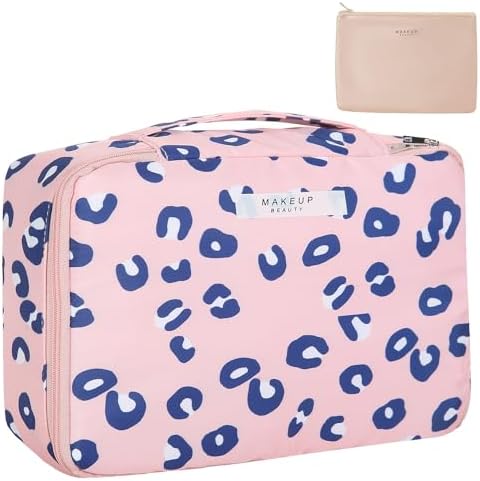 Queboom Travel Makeup Bag Cosmetic Bag Makeup Bag Toiletry bag for women and girls