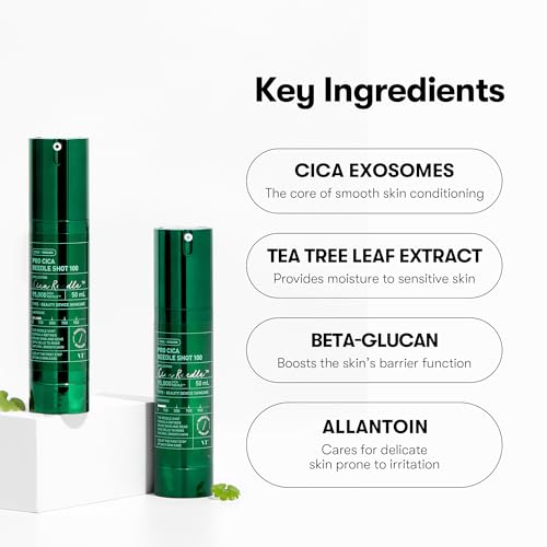 VT COSMETICS Pro Cica Reedle Shot 100 | Centella Asiatica Microneedling Serum, Cica Exosome, Soothing, Hyaluronic Acid, Soft Skin, Glass Skin, Korean Skin Booster 1.69 Fl Oz.(50ml)