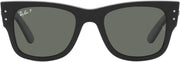 RB0840s Mega Wayfarer Square Sunglasses - Black/Green Polarized