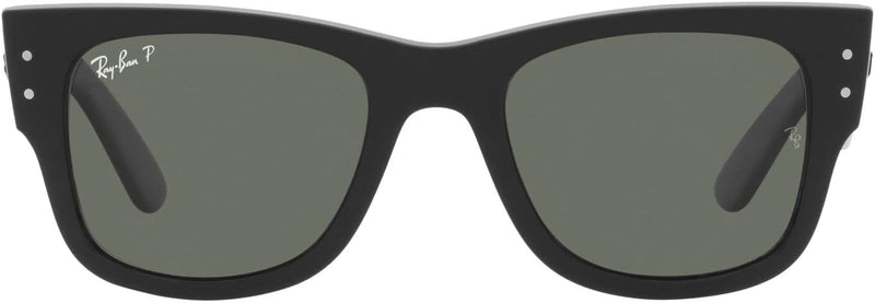 RB0840s Mega Wayfarer Square Sunglasses - Black/Green Polarized