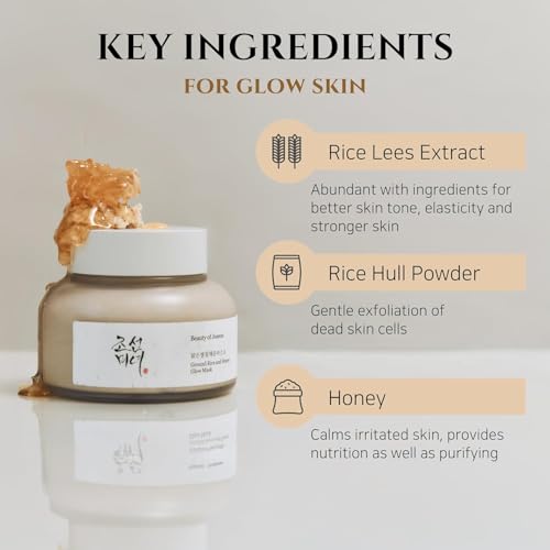 Beauty of Joseon Ground Rice and Honey Glow Mask Pore Sebum Care for Dry Sensitive Skin Korean Skin Care 150ml, 5.07 fl.oz