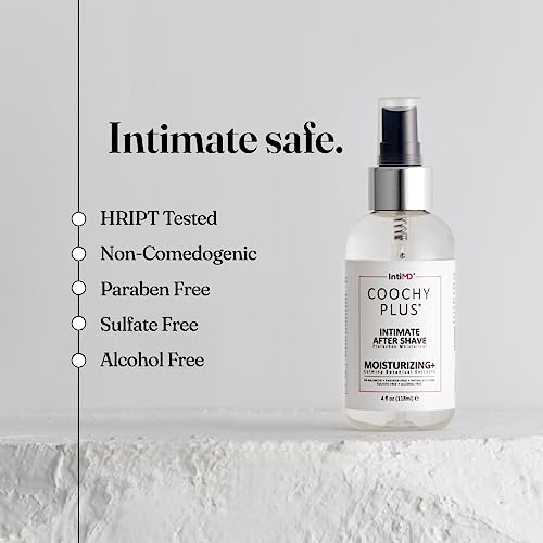 IntiMD COOCHY Intimate After Shave Protection Moisturizer Plus : Delicate Soothing Mist For The Pubic Area & Armpits Antioxidant Formula For Razor Burns, Itchiness & Ingrown Hairs