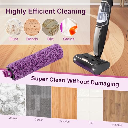 SD201 Brush Roller for Shark Steam Pickup 3-in-1 Steam Mop SD200/SD201/SD201C/SD201Q/SD205 Vacuum Cleaner, 3 Brush Roll, 1 Cleaning Tool Replacement Parts Accessories Kit