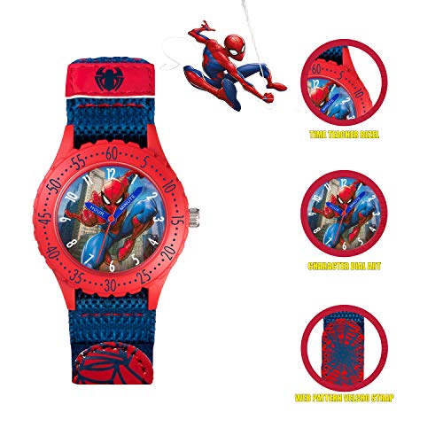 Spider-Man Children's Analogue Quartz Watch with Textile wrist Strap SPD3495