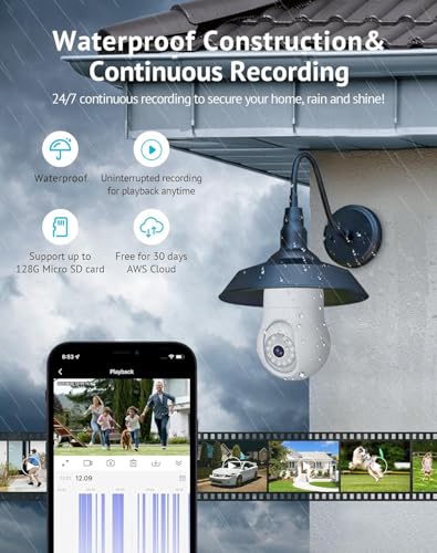 LuminLi 4MP Bulb Security Camera 2.4GHz,360° 2K Security Cameras Wireless Outdoor Indoor Full Color Day and Night,Motion Detection,Audible Alarm,Easy Installation (2.4GHz, White)