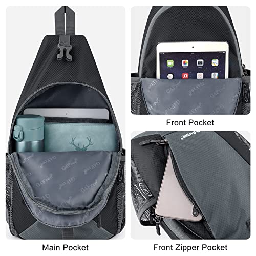 G4Free RFID Blocking Crossbody Sling Bag Small Chest Shoulder Backpack Men Women Hiking Outdoor