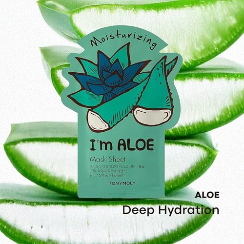 TONYMOLY I'm Real Moisturizing Aloe Mask Sheet, Pack of 1