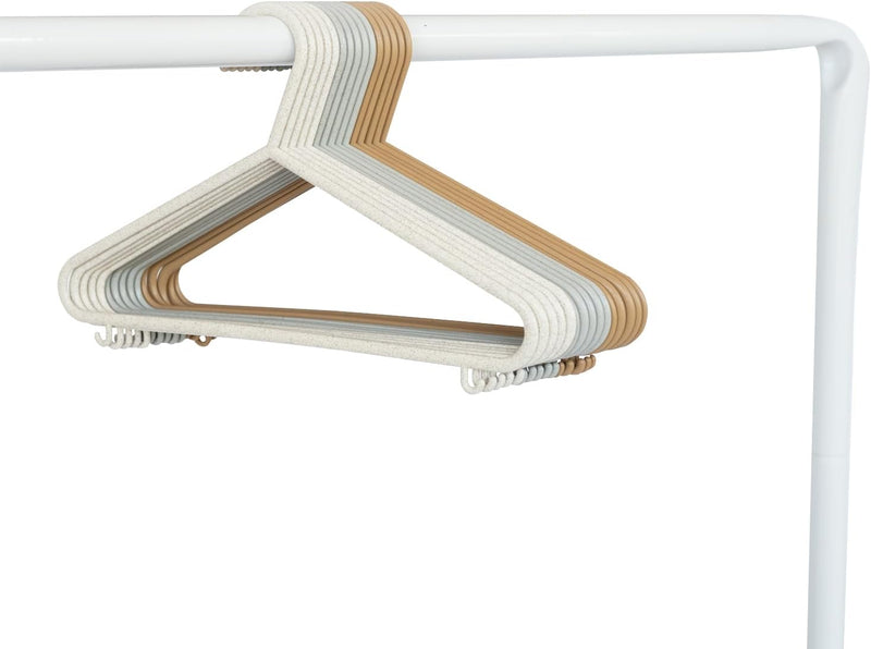 3 Sprouts Baby Wheat Straw Plastic Clothes Hangers - Pack of 30 - Speckled Gray