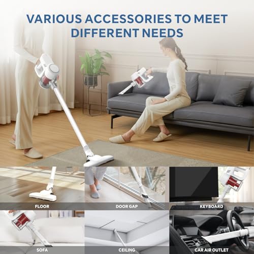 Baytion Vacuum Cleaner，Hand-Held Vacuum Cleaner with Large Suction Can for Sofa and Living Room
