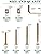 Keadic 100Pcs M6 Hex Socket Head Cap Screws Nuts, Zinc Plated Steel Barrel Bolt Nuts Hardware Replacement Kit for Furniture Cots Beds Crib, 1 Hex Key for Free - 35/45/55/65/75mm