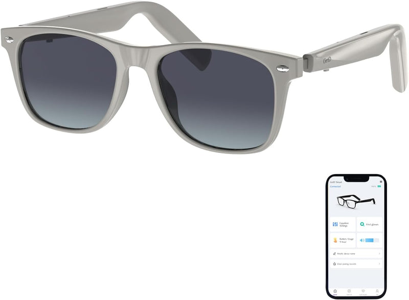 GetD AI Glasses, AI Assistant Powered by ChatGPT, Smart Glasses, Polarised Sunglasses, Bluetooth Smart Sunglasses for Men and Women, 2-in-1 Headphones and Glasses