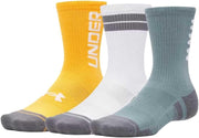 UA Perf Tech Nov 3pk Crew, MD SOCKS for UNISEX BLUE MD