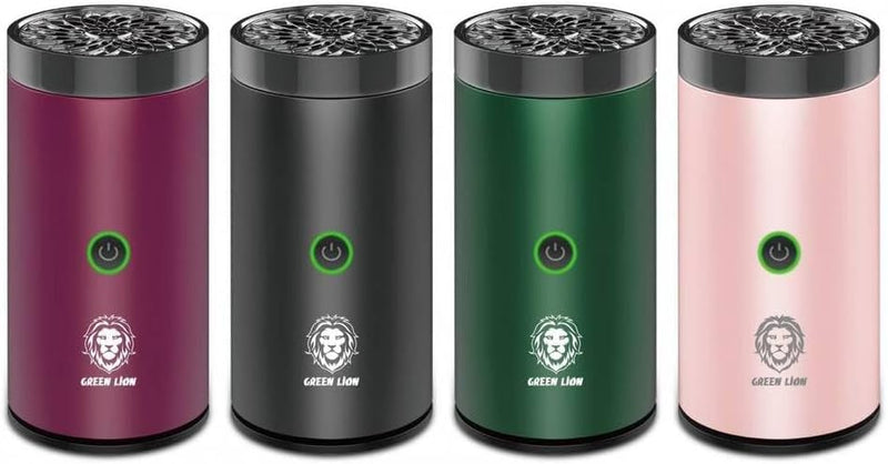Green Lion Smart Bakhour Rechargeable Electric Car Incense Burner, USB-C Portable Mini Burner, Aluminum Alloy Design, Strong Power for Fast Burning, Long-Lasting Fragrance - Green
