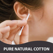 Cool & Cool Organic Paper Ear Buds - 50's - Black - Round Thick Tips,Cotton Swabs,100% Cotton,Double Tipped,Hygienic,Gentle & Safe Swabs for Ears