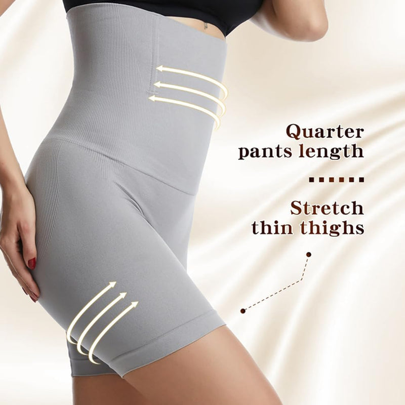 Goodern High Waist Shapewear Shorts,Womens Seamless Shaping Boyshorts Panties Waist Trainer Corset Butt Lift Thigh Slimmer Hip Shaper Briefs Body Shaping Boxers Tummy Control Gym Yoga Shorts-Beige M/L