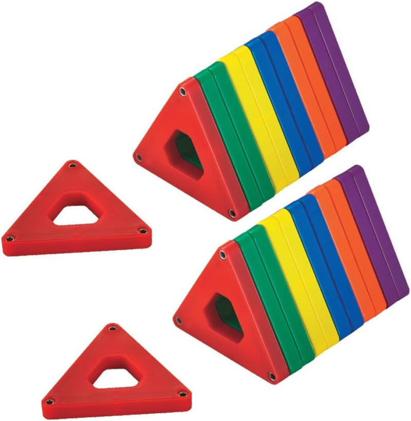 Mad Toys Magnetic Triangle Shaped Tiles 24 Pieces Multicoloured Construction Set