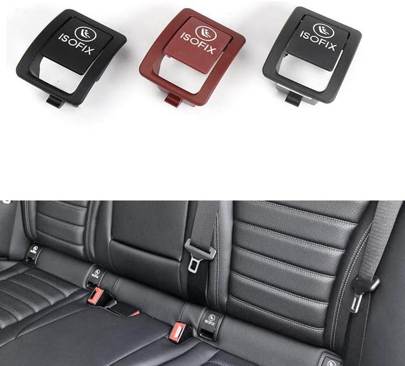 Cakievro for Mercedes W205 Car Rear Child ISOFIX Switch Seat Safety Cover for Benz C Class W205 C300 C350 C200 C180 2015-2021 2059200513 (Light Beige)