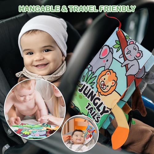 2PCS Soft Sensory Tummy Time Toys for Infants - Crinkle Cloth with Engaging Textures, Ideal Learning Stroller Toys for Newborns Aged 6-12 Months