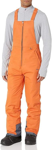 Men's Men's Classic Insulated Overalls Bib skiing-pants - Small/32" Inseam Burnt Orange