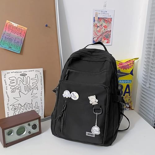 Cute Aesthetic Backpacks, School Backpack Teen Lightweight College Daypack for Teens Girls Women Students