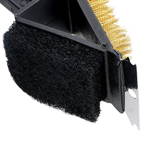 BBQ Grill with Steel Bristles Steel Scraper and Scrub Pad Sponge
