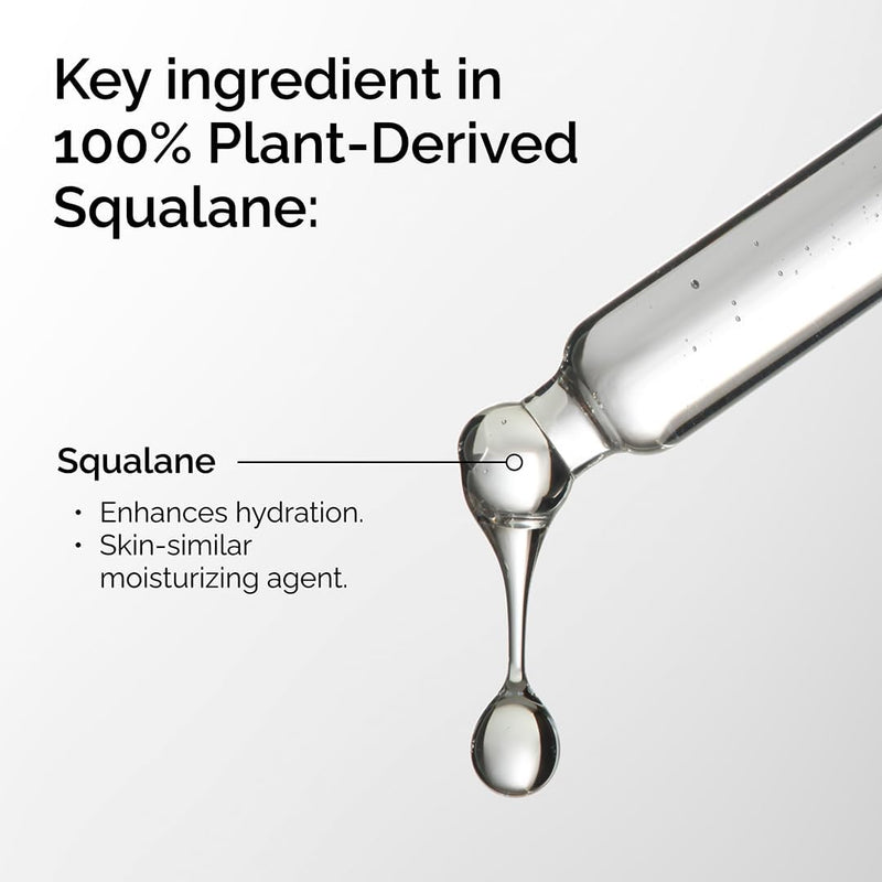 100% Plant-Derived Squalane Oil, 30ml - 30 ml