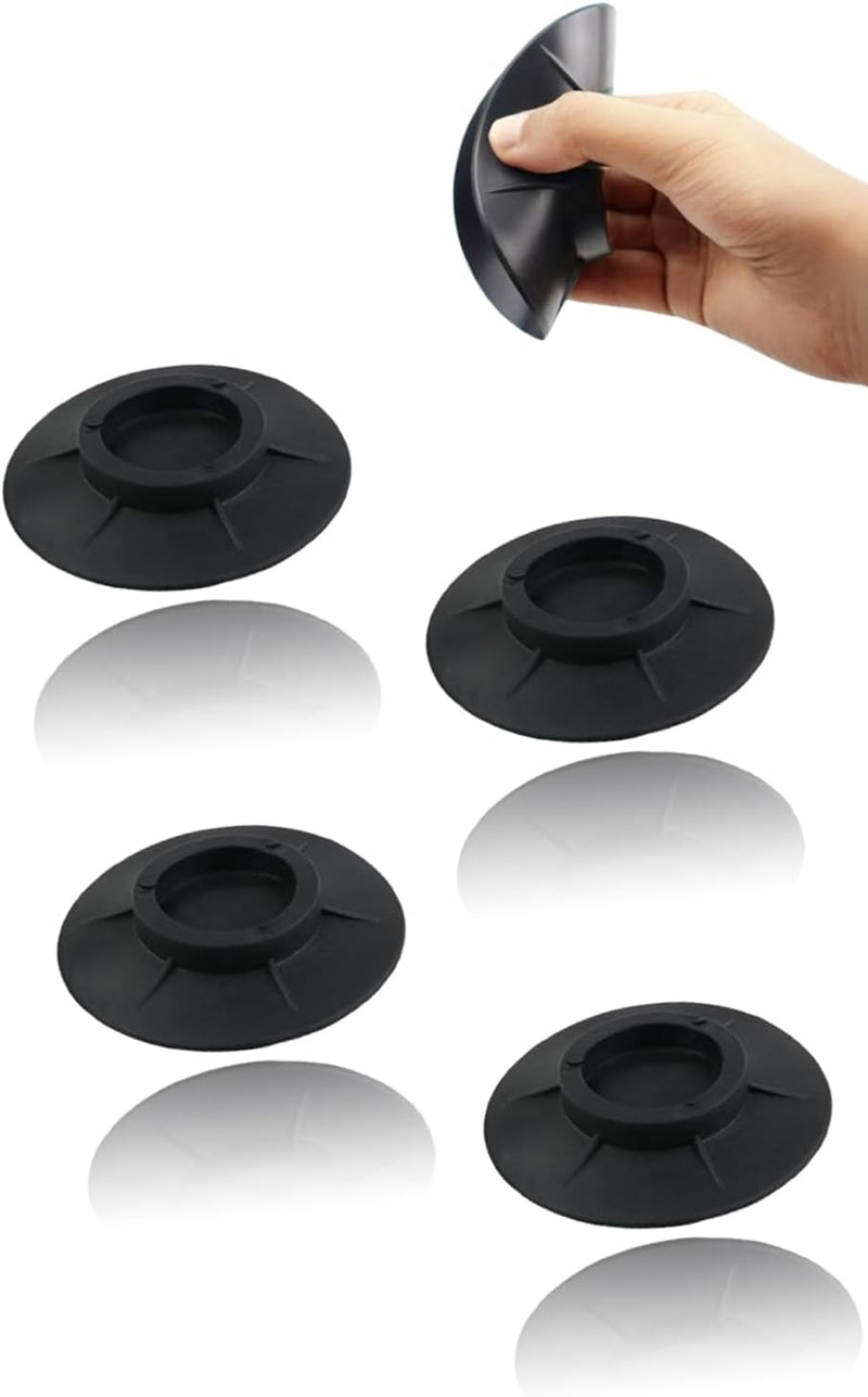 Sweet seven® Washing Machine Foot Pads - 4PCS Anti-Vibration Rubber Feet, Anti-Slip Shock Absorbing Mats for Washer Dryers, Noise Reduction, Universal Fit, Black