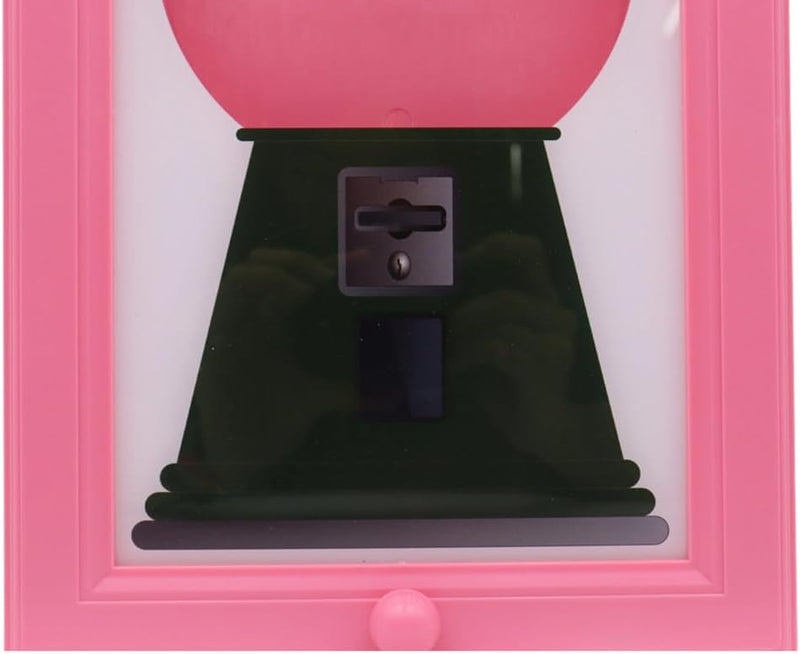 Alide Candy Dispenser Picture Frame Wall Mounted Interactive Gumball Machine Snack Dispenser for Kitchen with Fun Photo Frame (Pink)