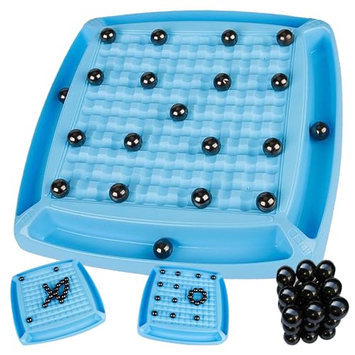 Moninsta Magnetic Chess Game, Table Top Magnetic Board Game with 30 PCS Round Magnetic, Enhancement of Thinking Resilience, Fun Interactive Family Games for Kids and Adult