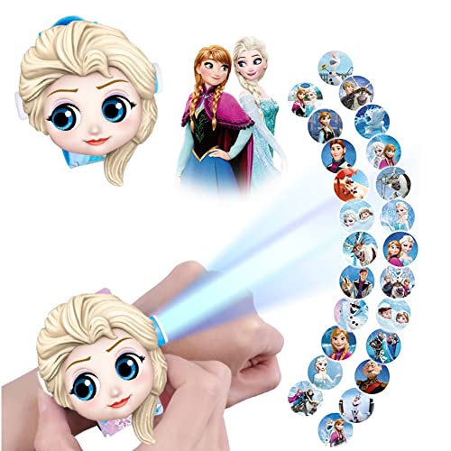 BBYY Children's Watch With Projector - 3D Doll Watch Flip, Outdoor Sports Toys, Digital Display, Adjustable Strap - Birthday Gift for Boys and Girls (Frozen)