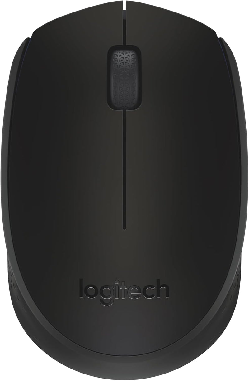 Logitech M171 Wireless MoUSe, 2.4 Ghz With USb Mini Receiver, Optical Tracking, 12-Months Battery Life, AmbidextroUS Pc/Mac/Laptop - Black - Wireless Mouse Black
