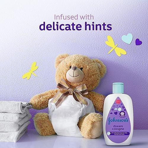 Johnson's Baby Cologne, Dream, 100ml, with a gentle and refreshing scent, perfect for your baby's delicate skin, dermatologist tested and hypoallergenic (Pack of 2)