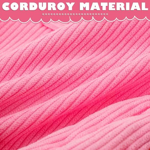 Pinkunn 4 Pcs Preppy Makeup Bags Christmas Chenille Letter Bag Face Skin Hair Stuff Cosmetic Bag Corduroy Makeup Pouch with Zipper Birthday Gifts for Women(Purple, Pink, White, Blue,Corduroy)