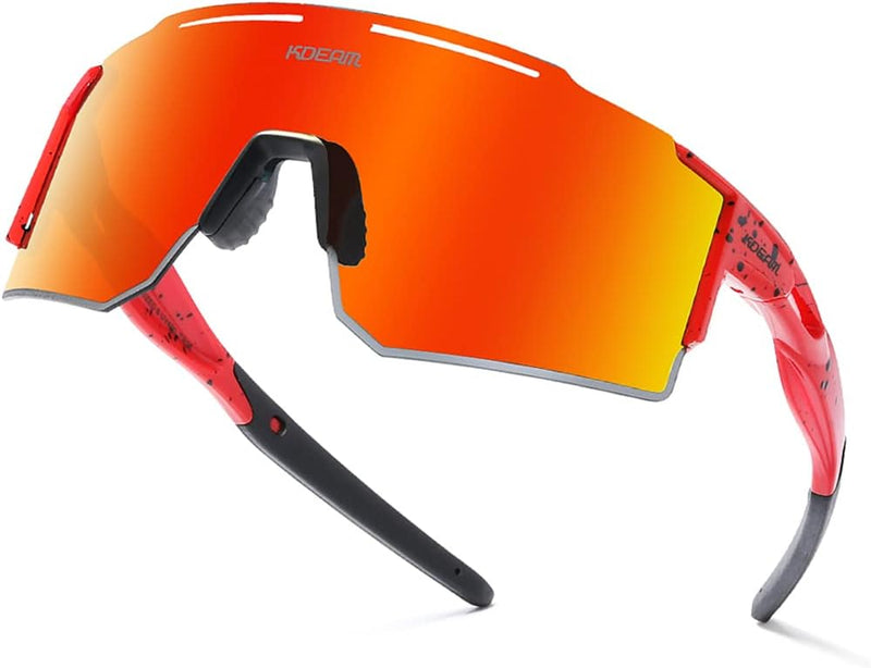 RINKUOLYO Sports Polarized Sunglasses for Men and Women Viper Sunglasses for Cycling Running Driving, M