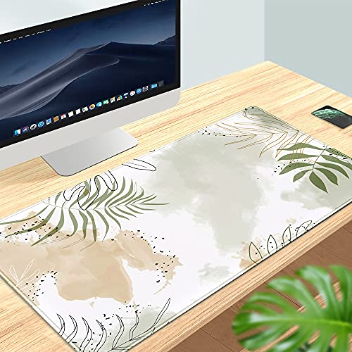 Keyboard mat Kawaii Mousepad Matcha Green Plant Abstract Accessories Desk pad Mouse mat Desk mat for Desktop Gamer Girl Accessories Office Accessories for Women Pink Desk Organizer Large Gaming Pads …