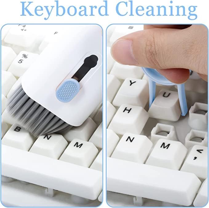 Necomi 7-in-1 Electronic Cleaner Kit, طقم تنظيف لوحة المفاتيح, ® Keyboard Cleaner kit, Portable Multifunctional Cleaning Tool for PC Monitor/Earbud/Cell Phone/Laptop/Computer/Bluetooth Earphones