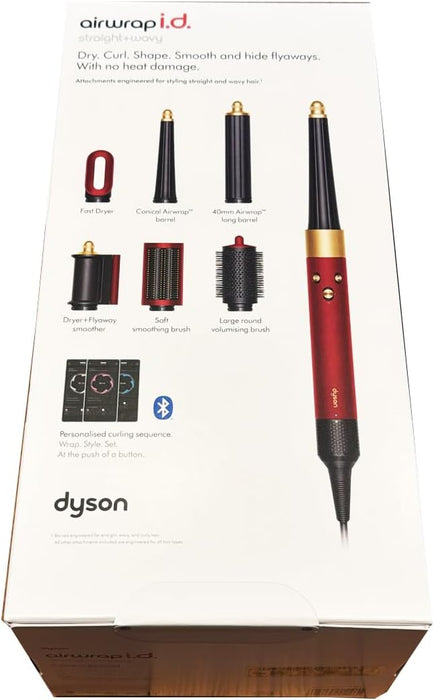 Dyson Airwrap i.d. Multi-Styler and Dryer Straight+Wavy HS08 - Bluetooth Enabled - for Perfect Curls (Ceramic Patina/Topaz)
