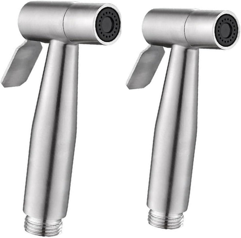 2 Pieces Bidet Toilet Sprayer Head Stainless Steel Handheld Bidet Sprayer Cloth Bathroom Diaper Sprayer for Kitchen and Toilet Cleaning (Bidet Sprayer Head) Golden