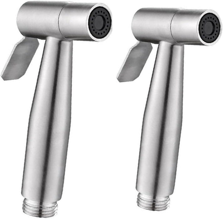 2 Pieces Bidet Toilet Sprayer Head Stainless Steel Handheld Bidet Sprayer Cloth Bathroom Diaper Sprayer for Kitchen and Toilet Cleaning (Bidet Sprayer Head) Golden