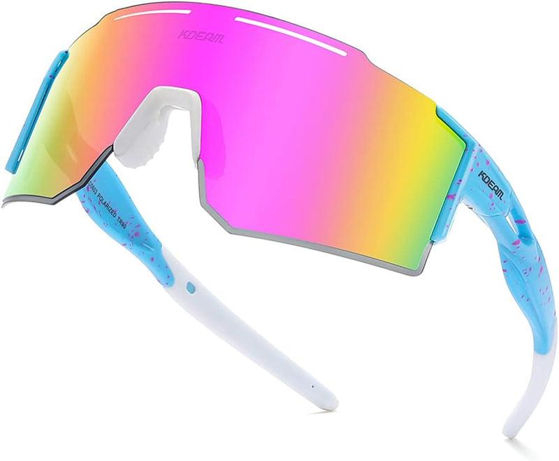 RINKUOLYO Sports Polarized Sunglasses for Men and Women Viper Sunglasses for Cycling Running Driving, M
