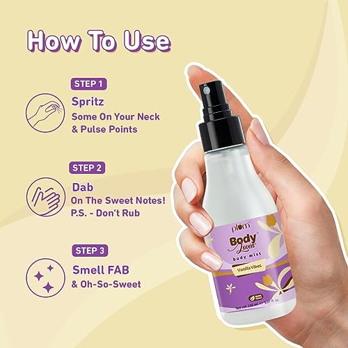 Plum BodyLovin' Vanilla Vibes Body Mist | 100% Vegan | Warm Vanilla Winter Fragrance Spray for Women | Instantly Refreshes