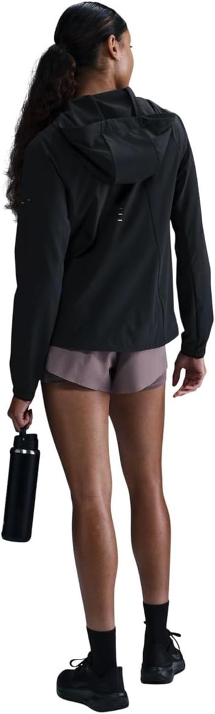 Women's Swift Repel Running Jacket for Women - BLACK(REFLECTIVESILV)