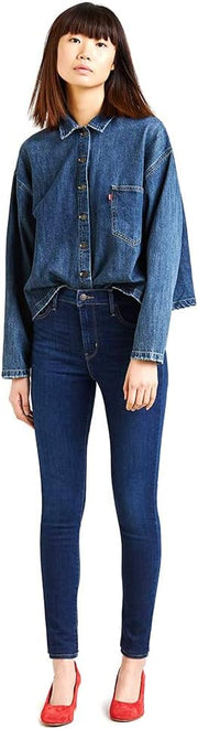 Womens 720 High Rise Super Skinny Jeans - Dark Indigo - Worn In